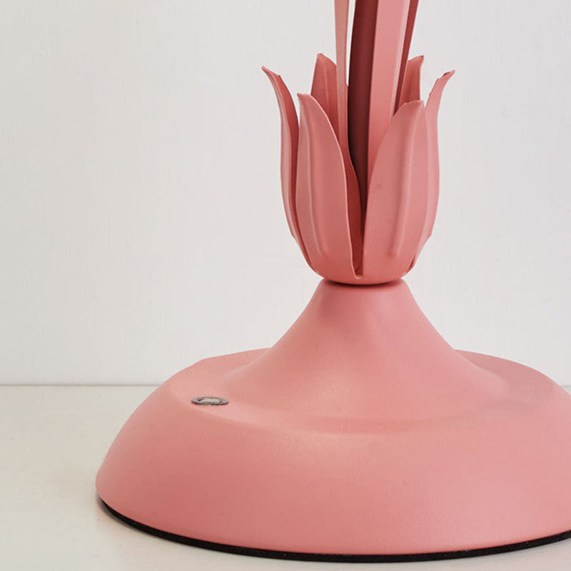 Contemporary Creative Flower Iron Acrylic 1-Light Table Lamp For Bedroom