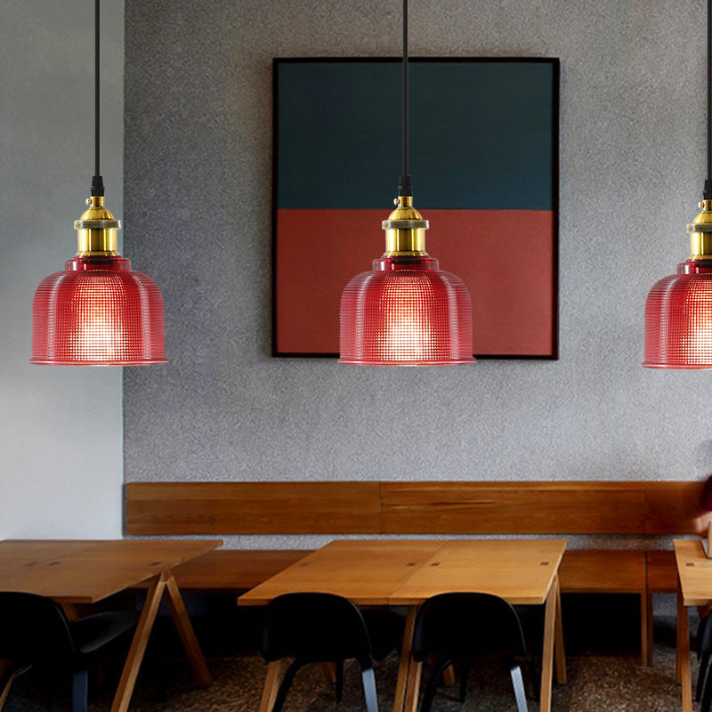 Contemporary Nordic Prismatic Glass 1-Light Pendant Light For Living Room