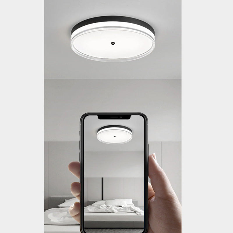 مصباح سقف LED دائري عصري بسيط من الألومنيوم والأكريليك لغرفة المعيشة