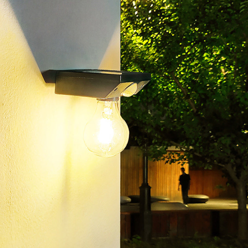 Modern Minimalist Waterproof Human Body Sensor ABS Tungsten Bulb LED Wall Sconce Lamp For Outdoor