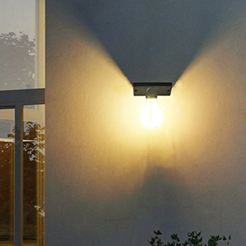 Modern Minimalist Waterproof Human Body Sensor ABS Tungsten Bulb LED Wall Sconce Lamp For Outdoor