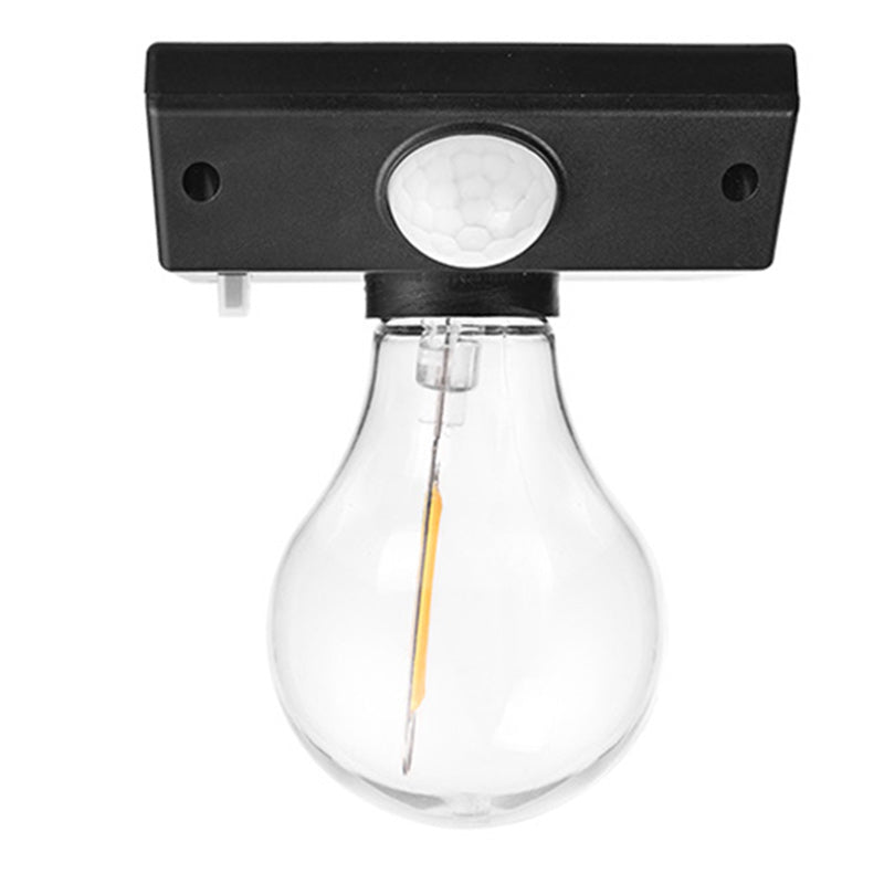 Modern Minimalist Waterproof Human Body Sensor ABS Tungsten Bulb LED Wall Sconce Lamp For Outdoor