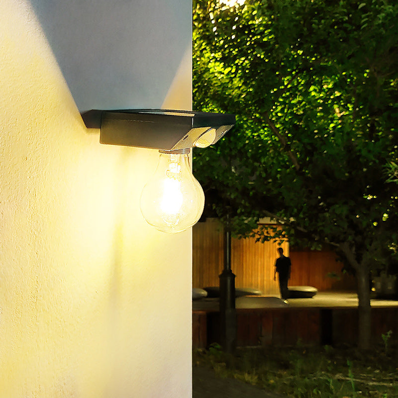 Modern Minimalist Waterproof Human Body Sensor ABS Tungsten Bulb LED Wall Sconce Lamp For Outdoor