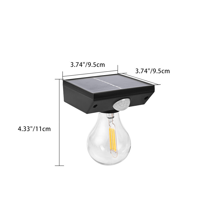 Modern Minimalist Waterproof Human Body Sensor ABS Tungsten Bulb LED Wall Sconce Lamp For Outdoor