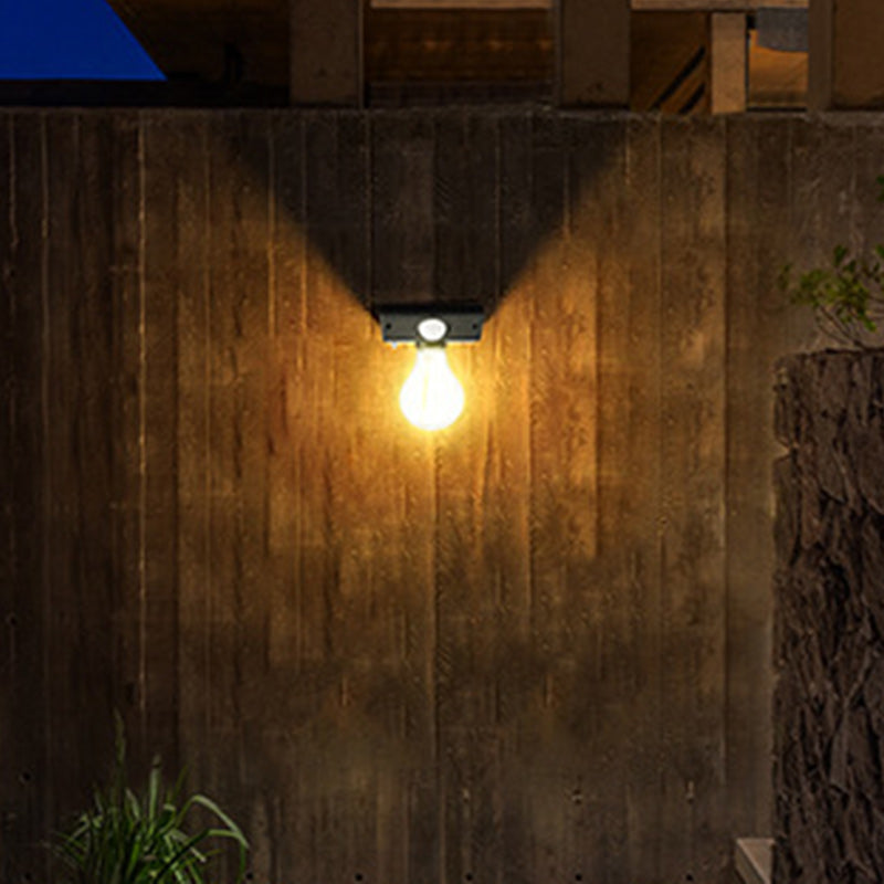 Modern Minimalist Waterproof Human Body Sensor ABS Tungsten Bulb LED Wall Sconce Lamp For Outdoor