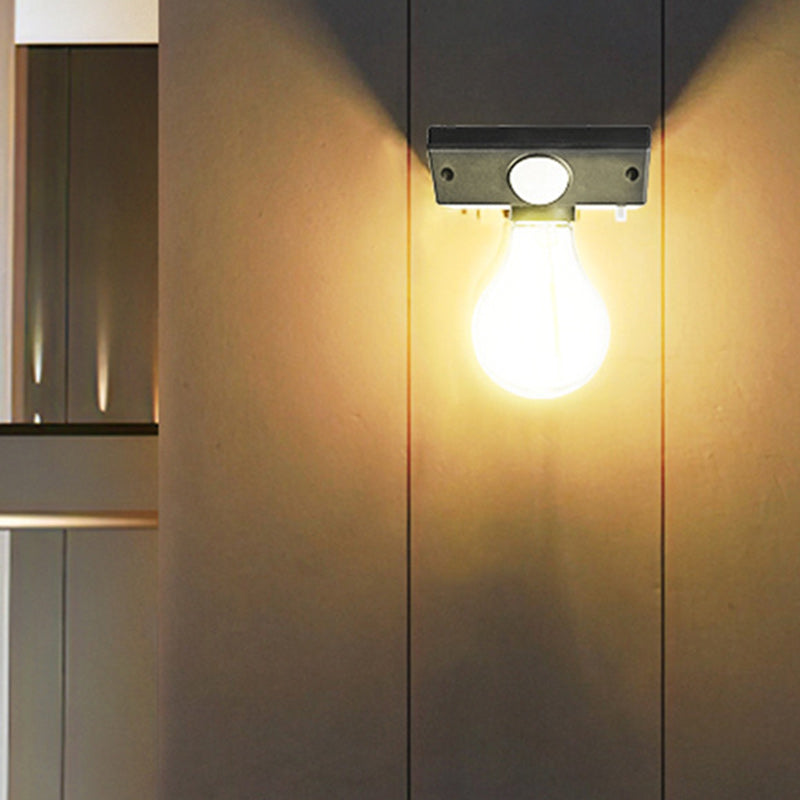 Modern Minimalist Waterproof Human Body Sensor ABS Tungsten Bulb LED Wall Sconce Lamp For Outdoor