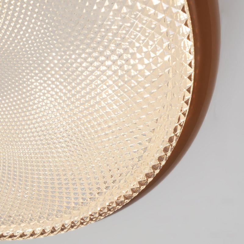 مصباح سقف LED دائري عصري بسيط من الزجاج والكريستال والحديد لغرفة النوم