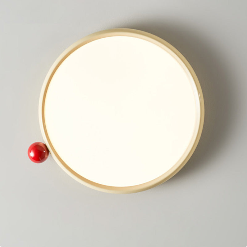 مصباح سقف LED دائري صغير من الحديد PVC بتصميم عصري بسيط لغرفة المعيشة