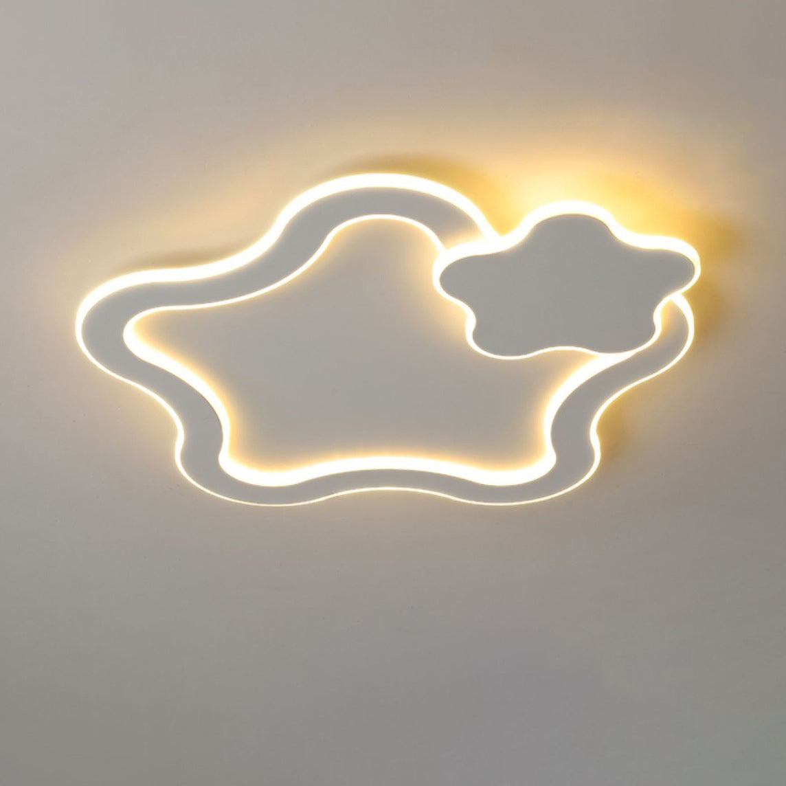 Contemporary Creative Kids Cartoon Five-Pointed Star Iron Acrylic LED Flush Mount Ceiling Light For Bedroom