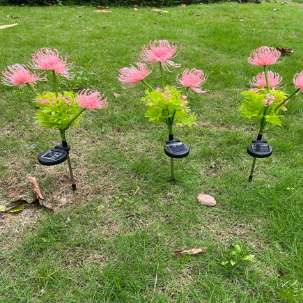 Contemporary Creative Artificial PVC Flower LED Solar Waterproof Lawn Insert Light For Outdoor Patio