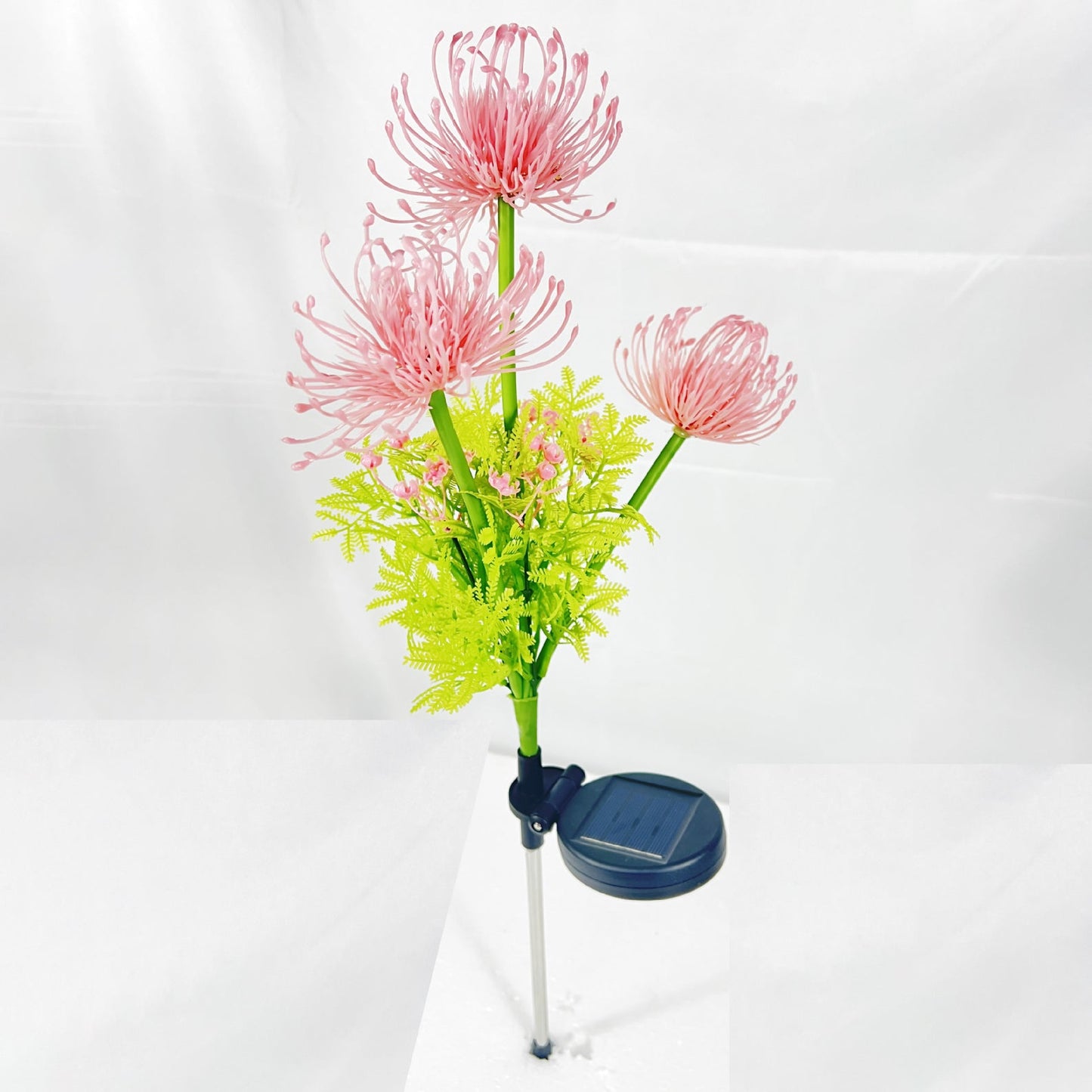 Contemporary Creative Artificial PVC Flower LED Solar Waterproof Lawn Insert Light For Outdoor Patio