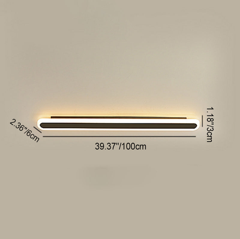 مصباح حائط LED من الأكريليك والحديد المستطيل بتصميم عصري بسيط لغرفة المعيشة
