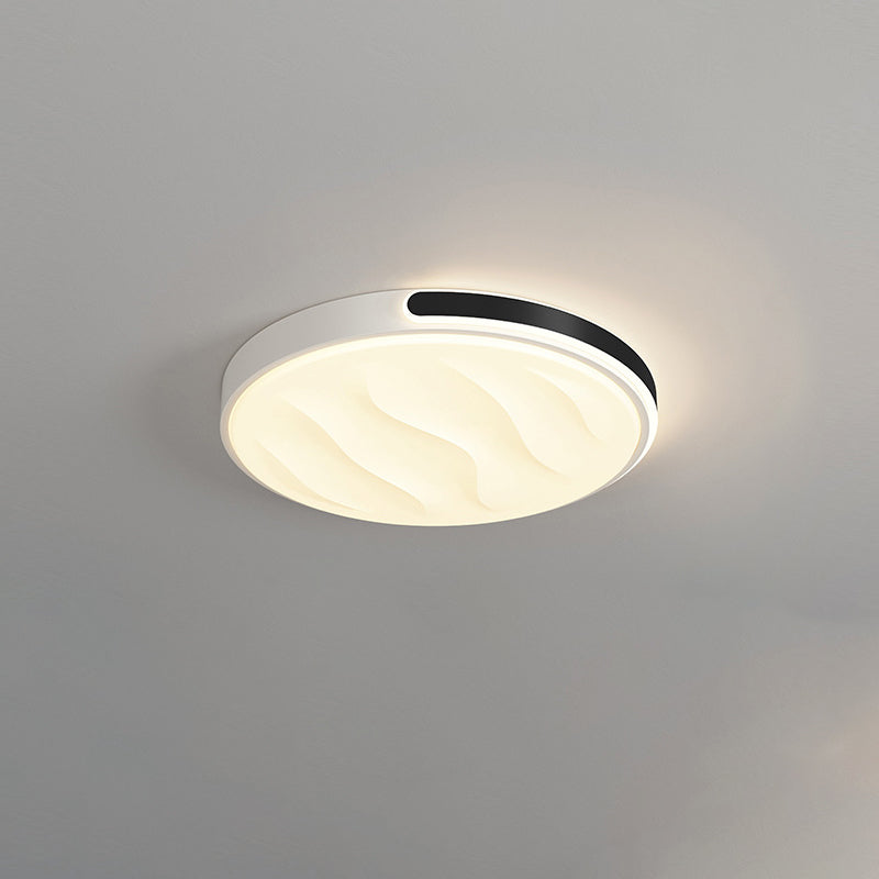 Modern Minimalist Round Square Rectangle Triangle Iron Frame Acrylic PVC Shade LED Flush Mount Ceiling Light For Living Room