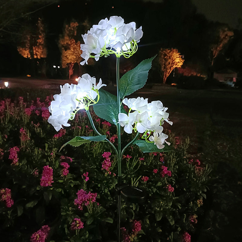 Contemporary Creative Cloth Artificial Flower LED Solar Waterproof Lawn Insert Light For Outdoor Patio