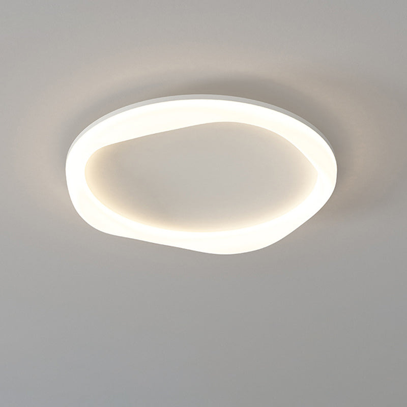Modern Simplicity Iron Acrylic Round LED Flush Mount Ceiling Light For Bedroom