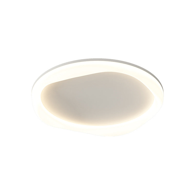 Modern Simplicity Iron Acrylic Round LED Flush Mount Ceiling Light For Bedroom