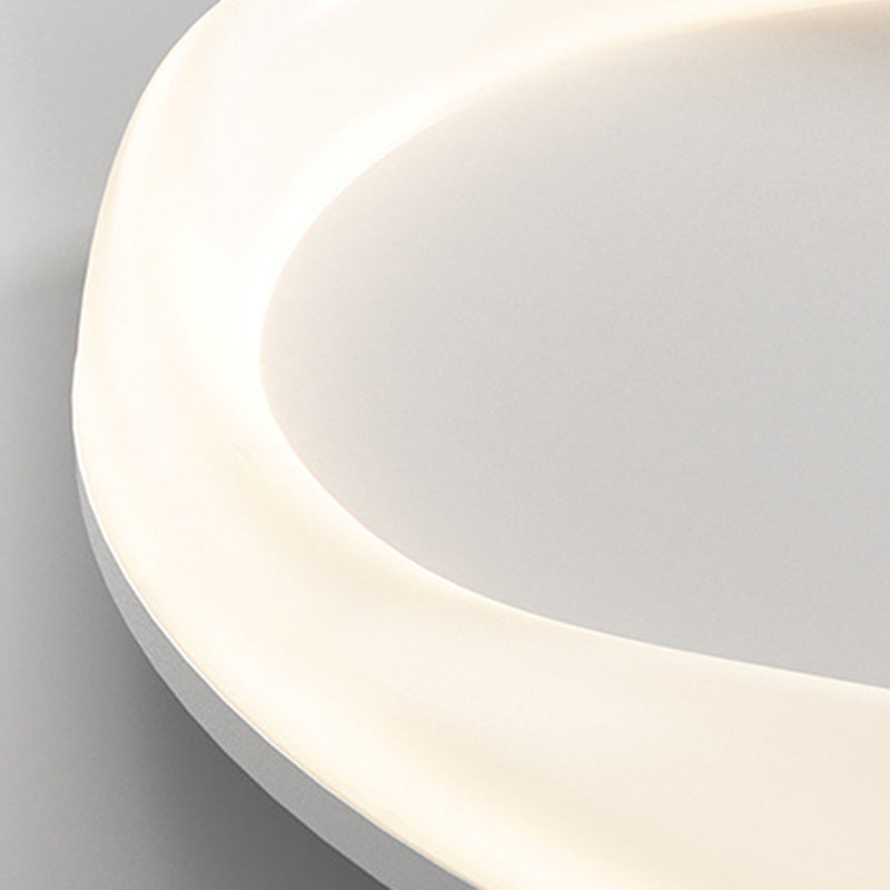 Modern Simplicity Iron Acrylic Round LED Flush Mount Ceiling Light For Bedroom
