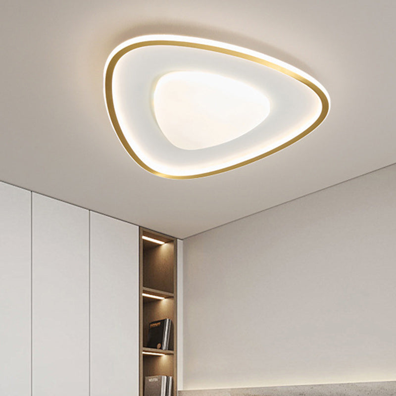 مصباح سقف LED بتصميم مثلث سحابي من الأكريليك والسيليكون والنحاس بتصميم عصري بسيط لغرفة النوم