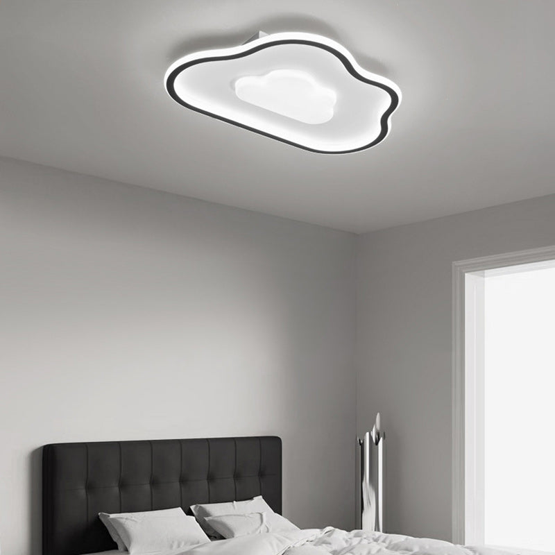 Modern Simplicity Copper Silicone Acrylic Triangle Cloud LED Flush Mount Ceiling Light For Bedroom