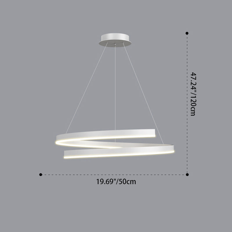 ثريات LED معاصرة مبتكرة من الحديد والألومنيوم والسيليكون والأكريليك مزودة بإضاءة جزيرة لغرفة الطعام