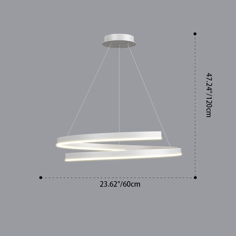 ثريات LED معاصرة مبتكرة من الحديد والألومنيوم والسيليكون والأكريليك مزودة بإضاءة جزيرة لغرفة الطعام