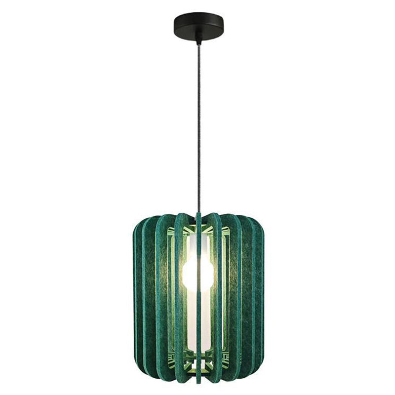 Contemporary Creative Pumpkin Column Shaped Birdcage Acoustic Iron Felt 1 - Light Pendant Light For Bedroom