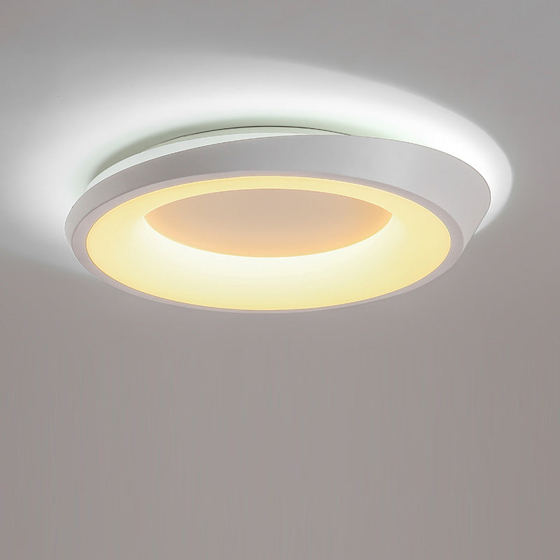 モダンでシンプルな不規則な丸型アイアン金具アクリル製LEDセミフラッシュマウント天井照明(寝室用)