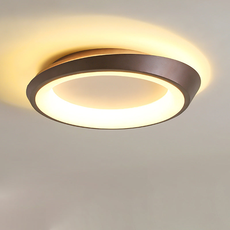 モダンでシンプルな不規則な丸型アイアン金具アクリル製LEDセミフラッシュマウント天井照明(寝室用)