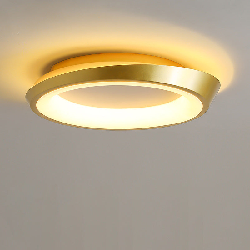 モダンでシンプルな不規則な丸型アイアン金具アクリル製LEDセミフラッシュマウント天井照明(寝室用)