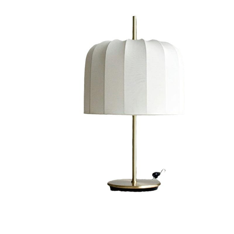 Modern Minimalist Pumpkin Fabric Iron 1-Light Table Lamp For Bedroom