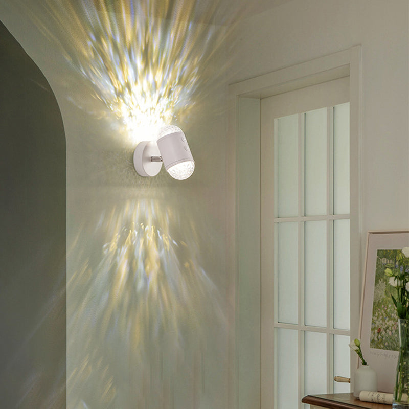 مصباح حائط بتصميم أسطواني عصري بسيط على شكل شروق الشمس وغروب الشمس مزود بمنفذ USB LED للممر