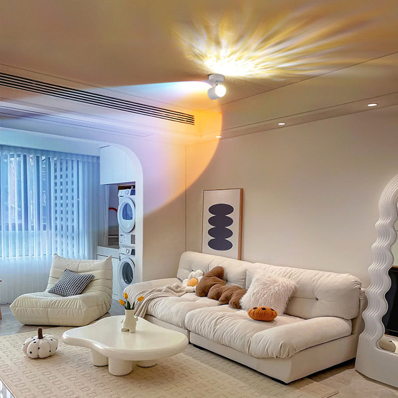 مصباح حائط بتصميم أسطواني عصري بسيط على شكل شروق الشمس وغروب الشمس مزود بمنفذ USB LED للممر