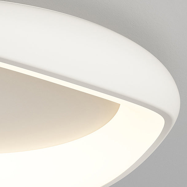 Modern Simplicity Irregular Round Iron Acrylic LED Flush Mount Ceiling Light For Bedroom