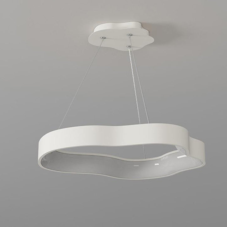 ثريا LED مصنوعة من الحديد الأكريليك بتصميم عصري بسيط على شكل دائرة غير منتظمة لغرفة المعيشة