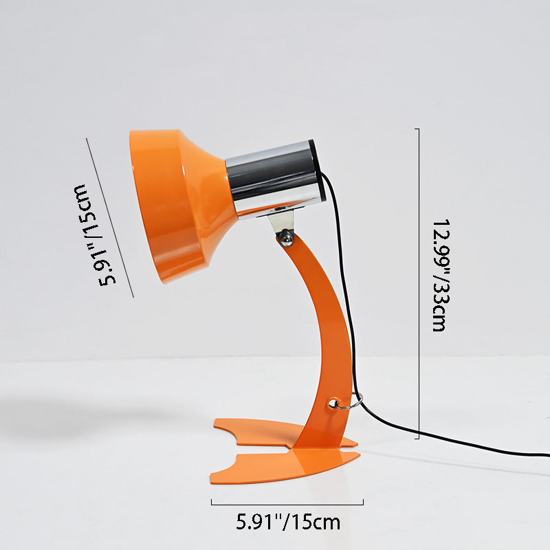 Modern Minimalist USB Adjustable Head Iron Cone Shape Fish Tail LED Table Lamp For Bedroom