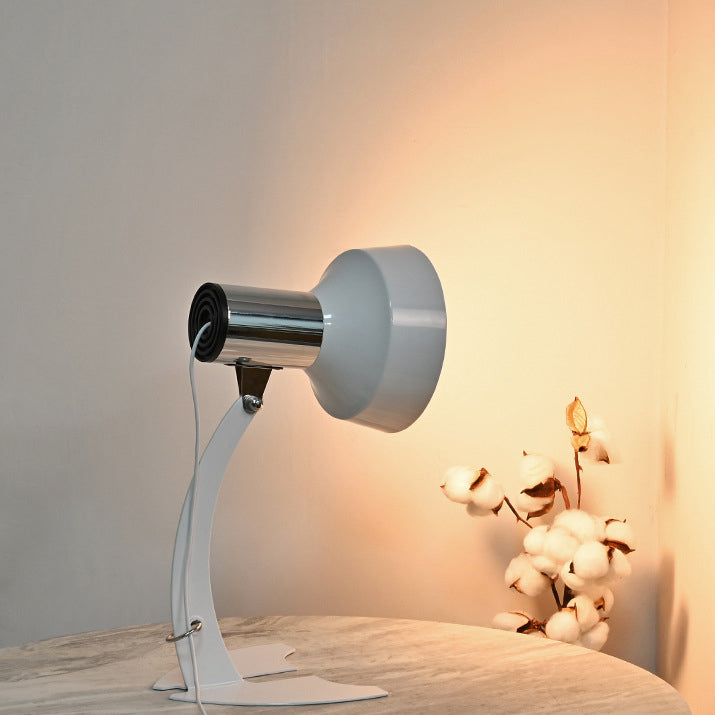 Modern Minimalist USB Adjustable Head Iron Cone Shape Fish Tail LED Table Lamp For Bedroom