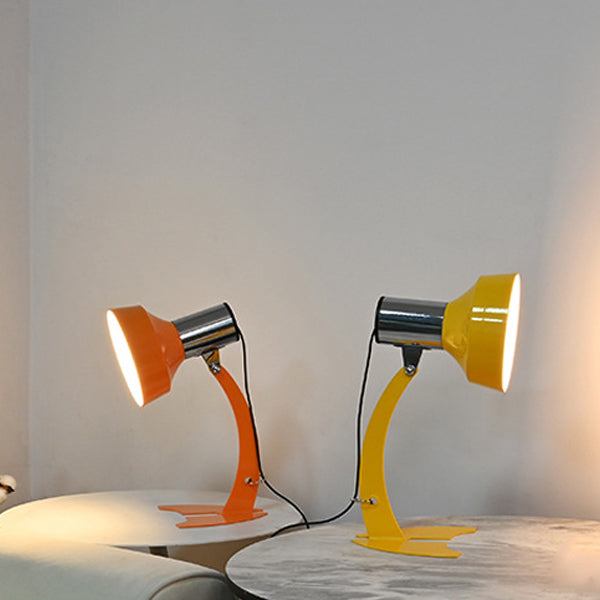 Modern Minimalist USB Adjustable Head Iron Cone Shape Fish Tail LED Table Lamp For Bedroom