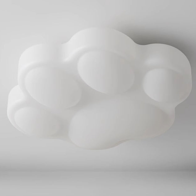 Contemporary Creative Animal Cat's Claw Hardware PE LED Flush Mount Ceiling Light For Bedroom