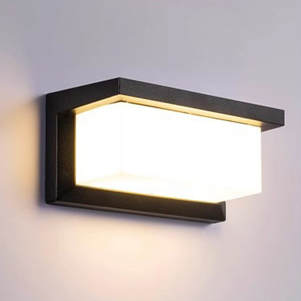Modern Minimalist Rectangular Waterproof Aluminum LED Wall Sconce Lamp For Outdoor Patio