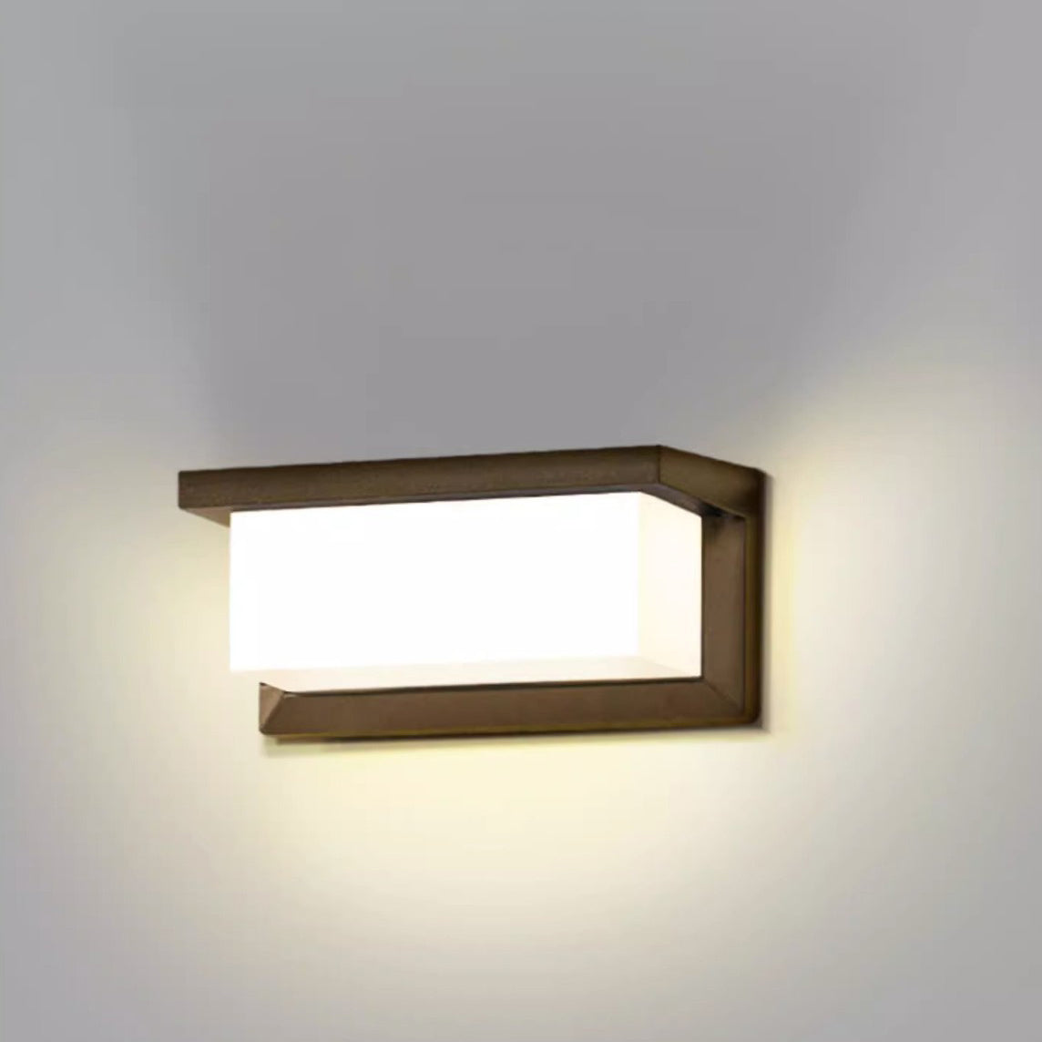 Modern Minimalist Rectangular Waterproof Aluminum LED Wall Sconce Lamp For Outdoor Patio