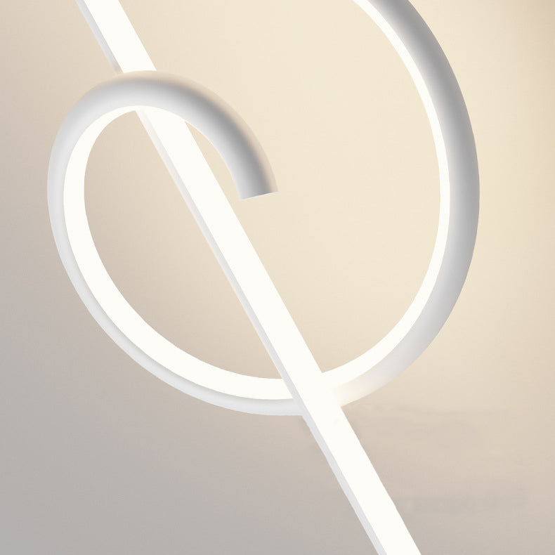 Contemporary Creative Musical Note Acrylic Iron Aluminum LED Wall Sconce Lamp For Living Room