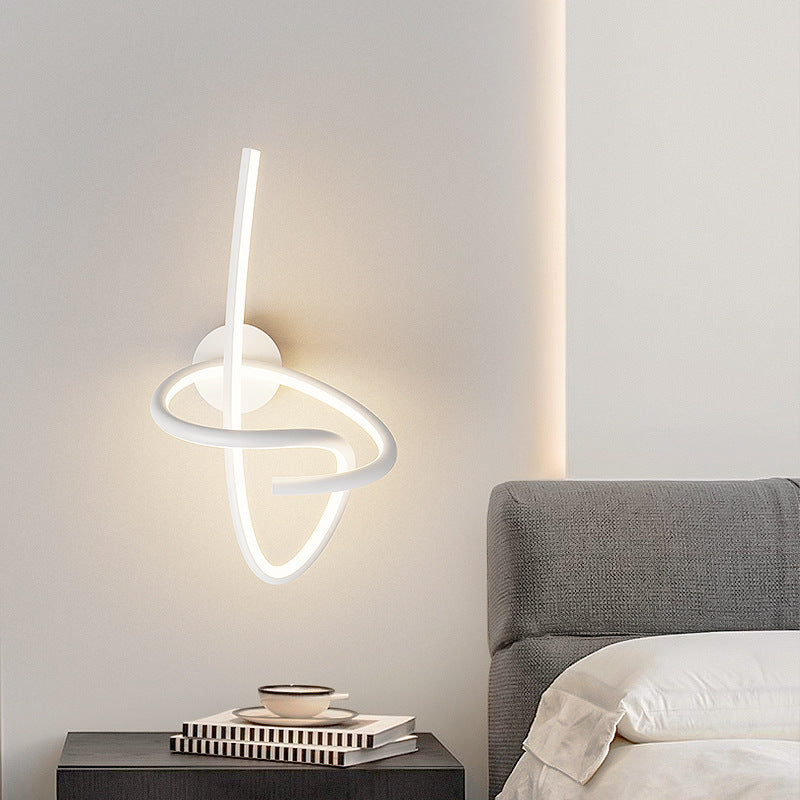 Contemporary Creative Musical Note Acrylic Iron Aluminum LED Wall Sconce Lamp For Living Room