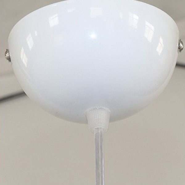 Contemporary Creative Round Jellyfish Iron Artificial Silk 1-Light Pendant Light For Living Room