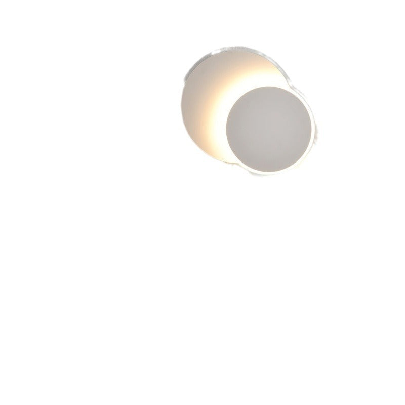 Contemporary Creative Kids Astronaut Rotating Lunar Eclipse Silicone Resin Aluminum LED Wall Sconce Lamp For Bedroom