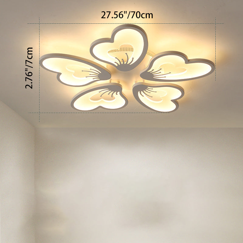 مصباح سقف LED شبه مسطح من الأكريليك على شكل ورقة طاحونة هوائية دائرية الشكل بتصميم معاصر لغرفة النوم