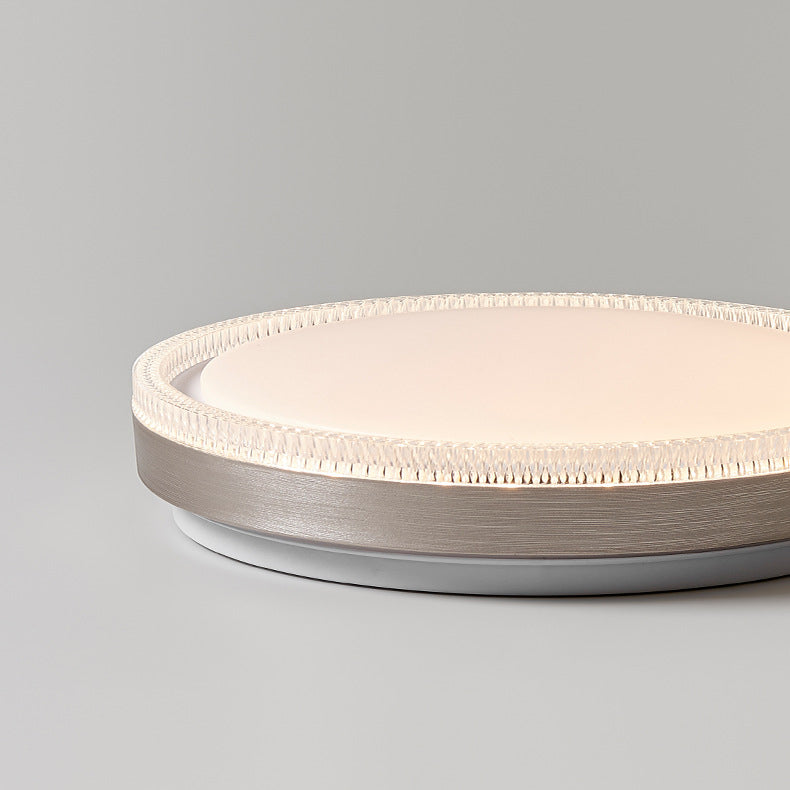 Modern Minimalist Round Iron Acrylic LED Flush Mount Ceiling Light For Bedroom