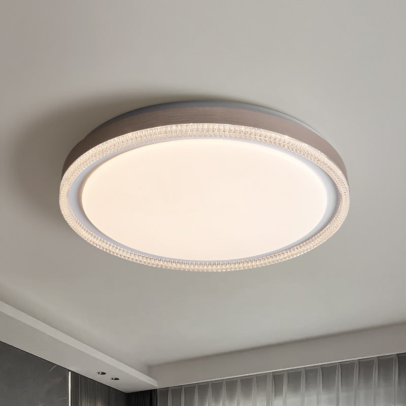 Modern Minimalist Round Iron Acrylic LED Flush Mount Ceiling Light For Bedroom