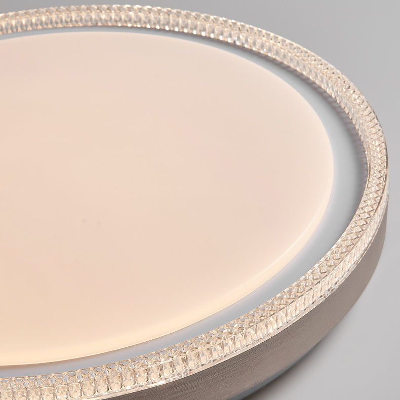 Modern Minimalist Round Iron Acrylic LED Flush Mount Ceiling Light For Bedroom