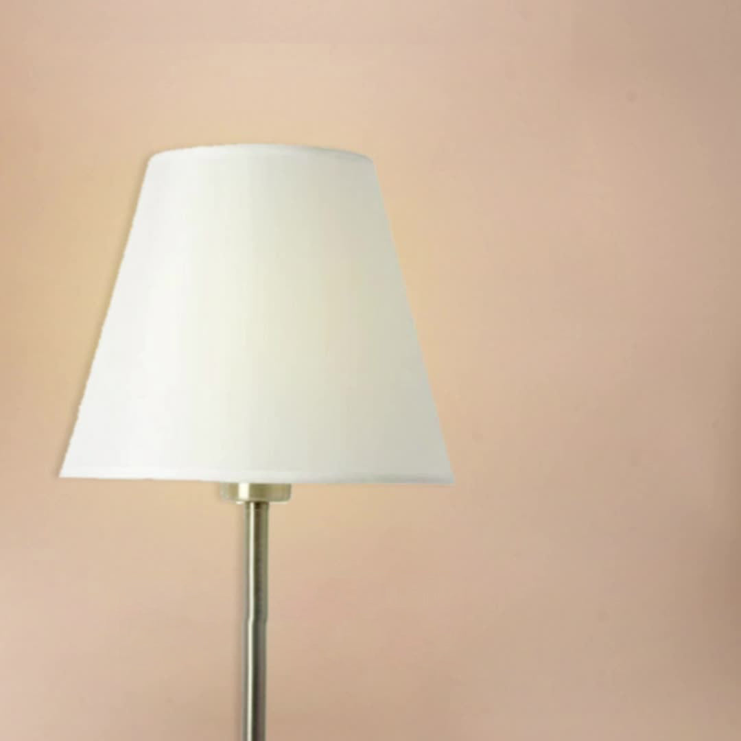 Modern Minimalist Fabric Drum Shape Metal Bead 1-Light Table Lamp For Bedroom