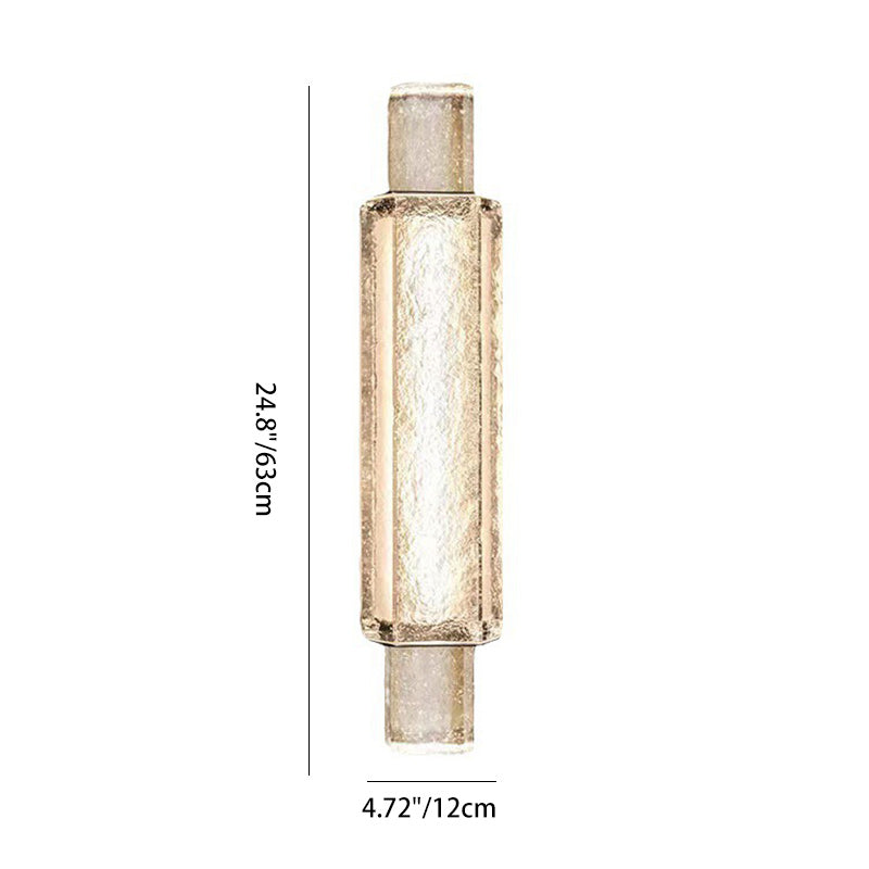 Modern Luxury Bubble Cylinder Iron Glass LED Wall Sconce Lamp For Bedroom